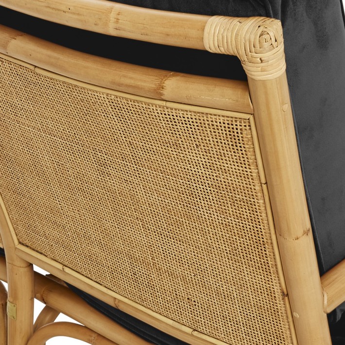 Riviera rattan 2 seater velvet