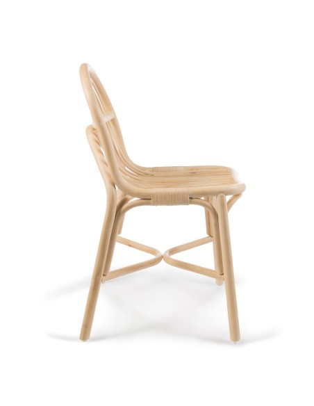 Chaise en rotin SILLON sans coussin vue de profil
