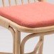 Coussin pour chaise en rotin Sillon tissu rose Capture