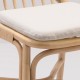 Coussin pour chaise en rotin Sillon tissu beige Medley