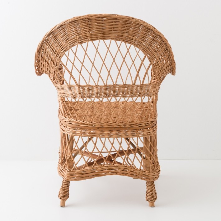 Fauteuil osier naturel Tom sans coussin vue de dos