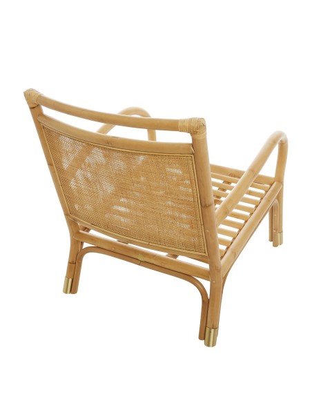 Riviera rattan armchair velvet