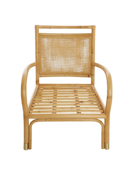 Riviera rattan armchair velvet
