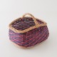 Willow shopping basket blue-pink pattern
