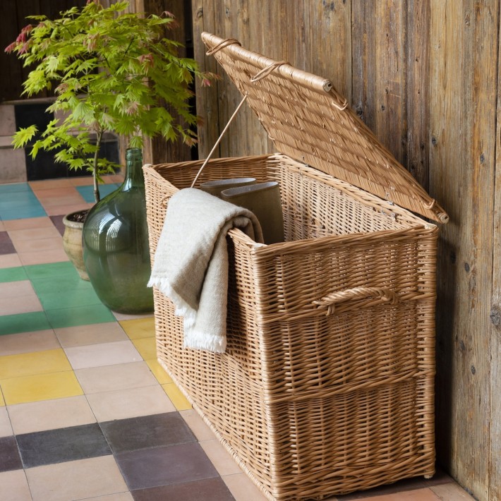 maxi coffre en osier ambiance