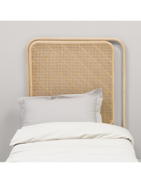 PASSAGE rattan headboard with cane weaving for single beds