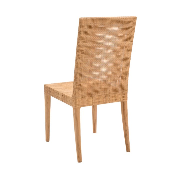 Chaise cannage en rotin Saigon vue de dos