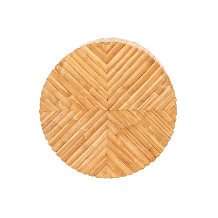 Table ronde rotin Riviera vue pied de dessus