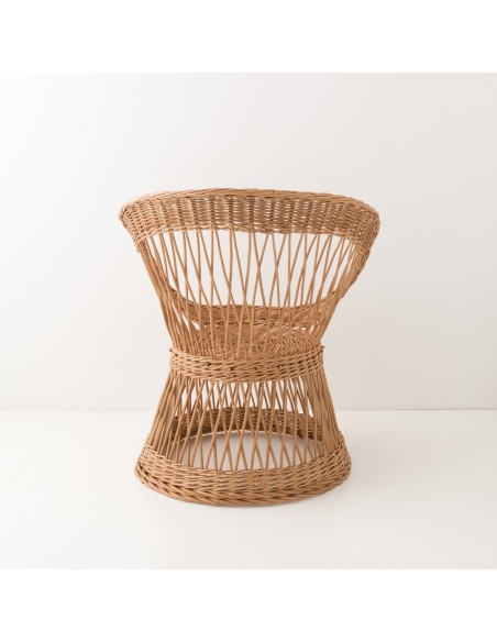 Fauteuil osier Franz de dos