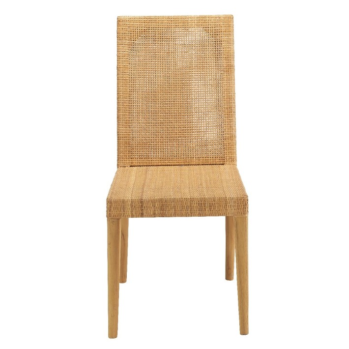 Chaise cannage en rotin Saigon vue de face