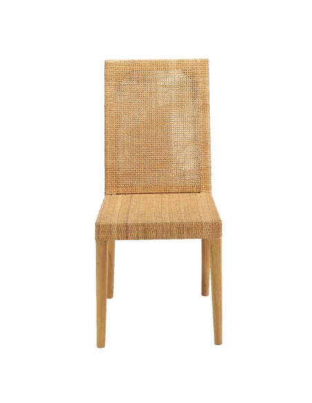 Chaise cannage en rotin Saigon vue de face