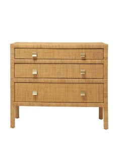 Commode cannage rotin 3 tiroirs Saigon 2