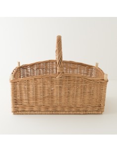 Two-coloured willow shopping basket 2