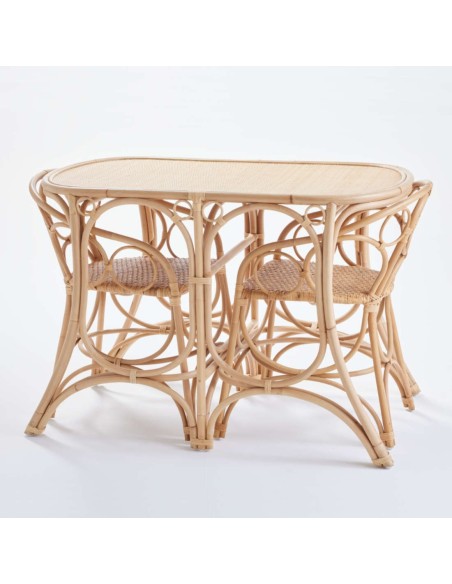 Ensemble table et fauteuils rotin Gingko Bulles Ensemble table et fauteuils rotin Gingko Bulles