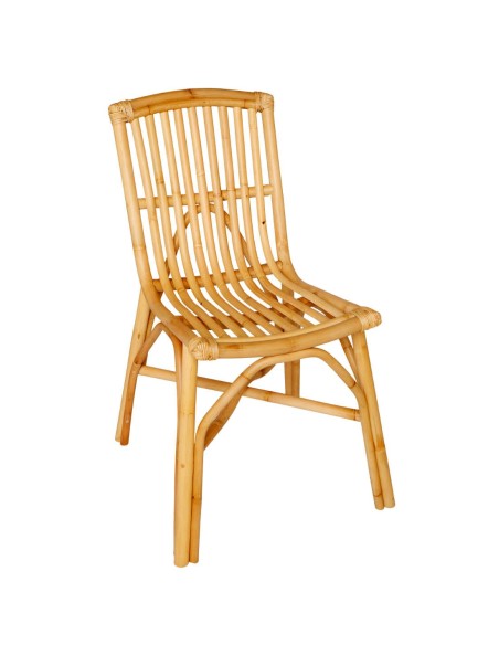 Chaise en rotin vintage MAGALIE vue de 3/4