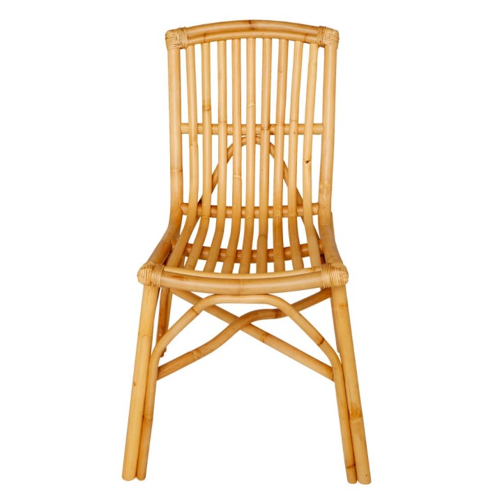 Chaise en rotin vintage MAGALIE vue de face