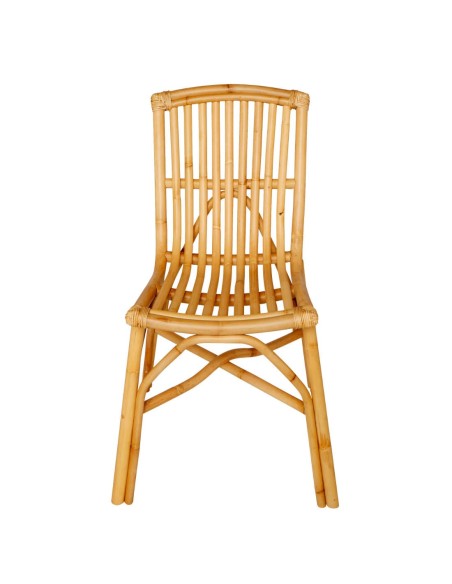 Chaise en rotin vintage MAGALIE vue de face