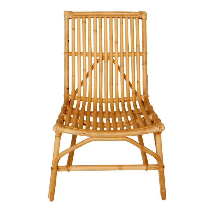 Fauteuil en rotin vintage DAVID vue de face