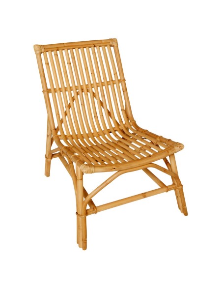 Fauteuil en rotin vintage DAVID vue de 3/4 Fauteuil en rotin vintage DAVID vue de 3/4