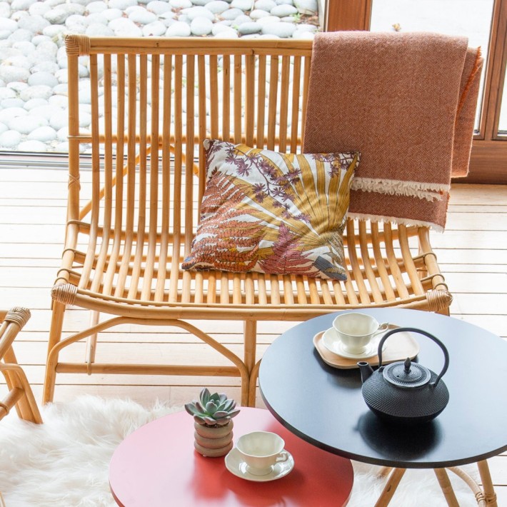 Vintage rattan sofa David