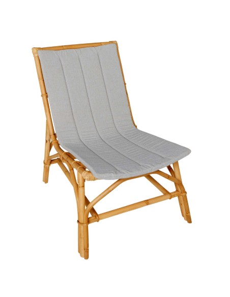 Coussin pour fauteuil en rotin vintage DAVID vue de 3/4