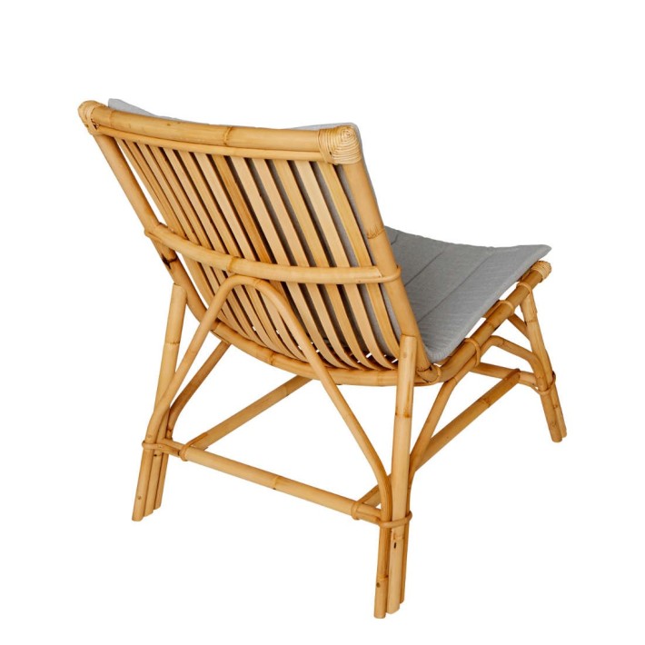 Coussin pour fauteuil en rotin vintage DAVID vue de dos