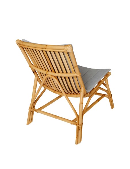 Coussin pour fauteuil en rotin vintage DAVID vue de dos