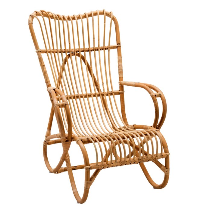 Fauteuil en rotin haut dossier MARLENE
