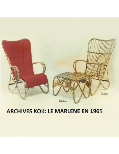 Image d'archive fauteuil en rotin haut dossier MERLENE Image d'archive fauteuil en rotin haut dossier MERLENE