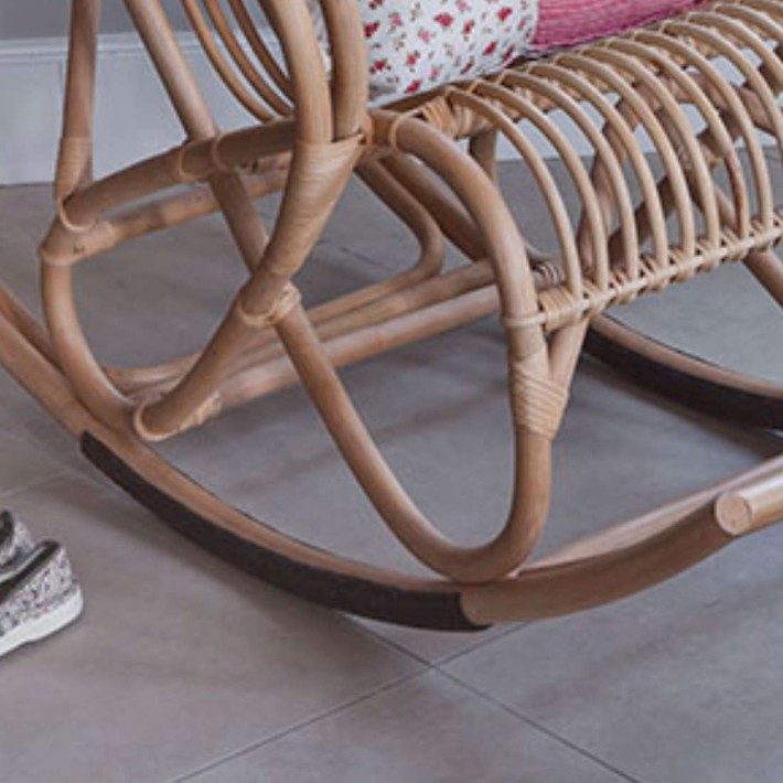 Marlène vintage rattan rocking chair