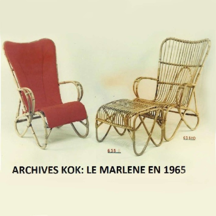 Marlène vintage rattan rocking chair