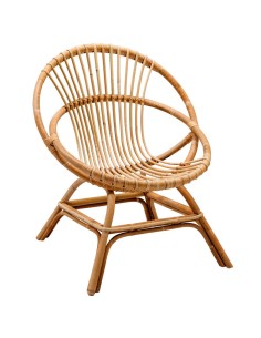 Fauteuil rotin coquille Brigitte en canne naturelle de chez KOK Maison