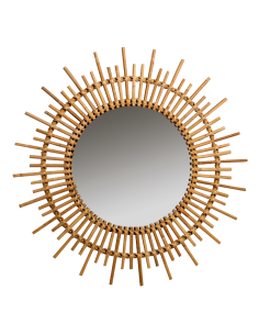 Riviera rattan round mirror