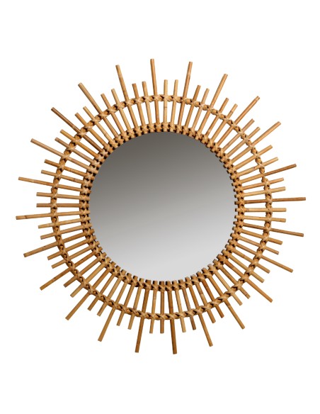 Miroir rotin naturel vintage Planète