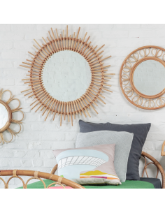 Planète rattan vintage mirror 2