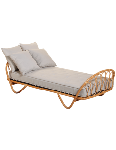 Corbeille 90x190 vintage rattan bed