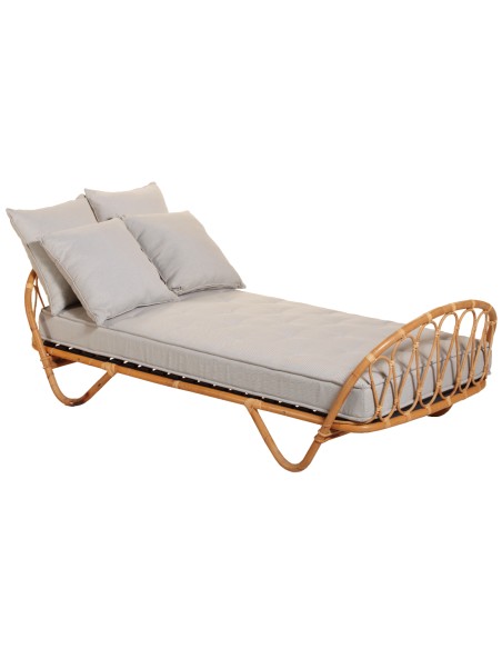 Lit rotin 90x190 Corbeille livré avec sommier mais sans matelas ni coussins