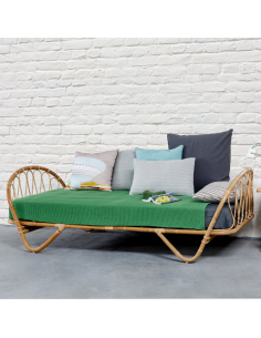 Corbeille 90x190 vintage rattan bed 2