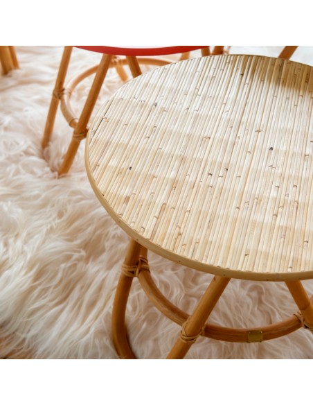 Diabolo rattan coffee table small model