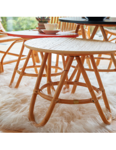 Diabolo rattan coffee table small model 2
