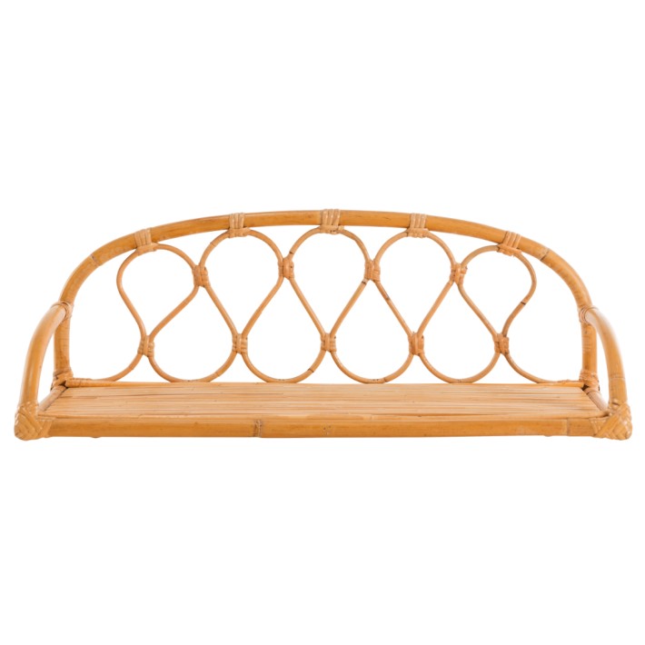 Vintage rattan wall shelf Lily