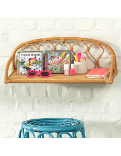 Vintage rattan wall shelf Lily 2