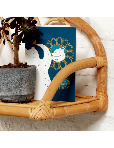 Vintage rattan wall shelf Lily Vintage rattan wall shelf Lily