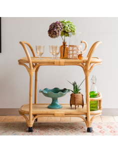 Maggie Vintage rattan trolley 2
