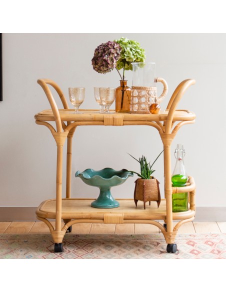 Maggie Vintage rattan trolley