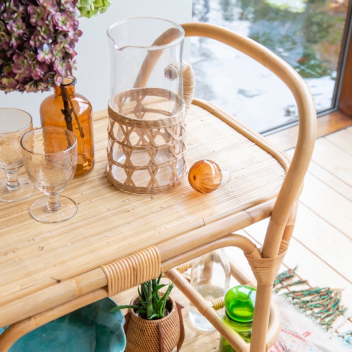 Maggie Vintage rattan trolley