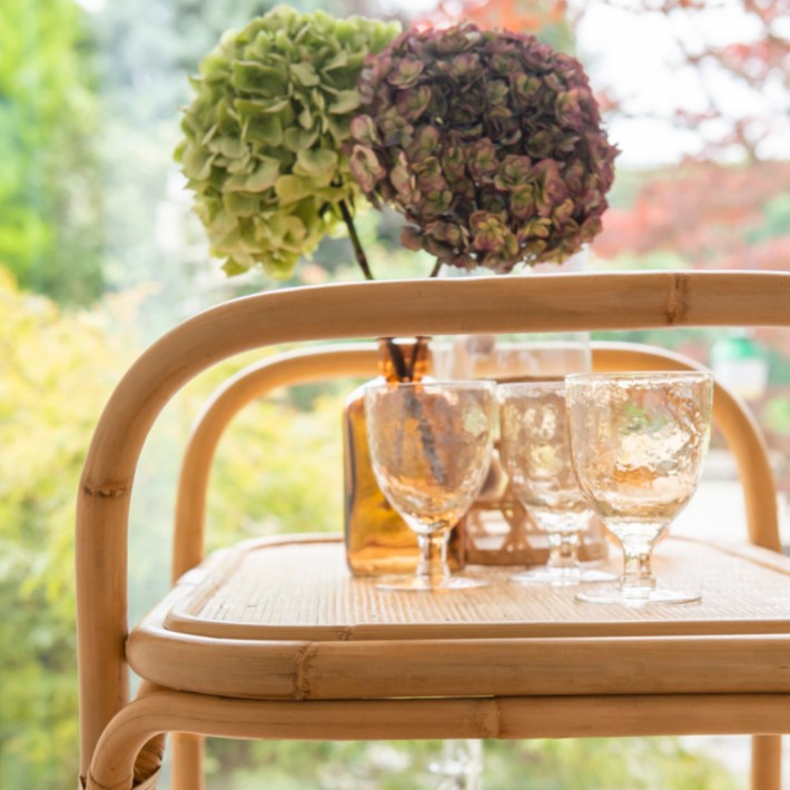 Maggie Vintage rattan trolley