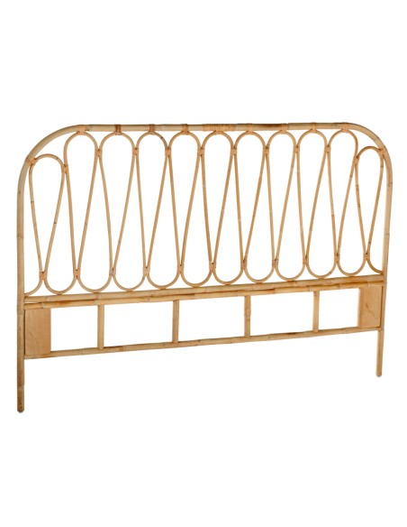 Volute vintage rattan head board