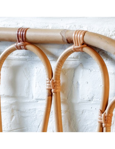 Volute vintage rattan head board