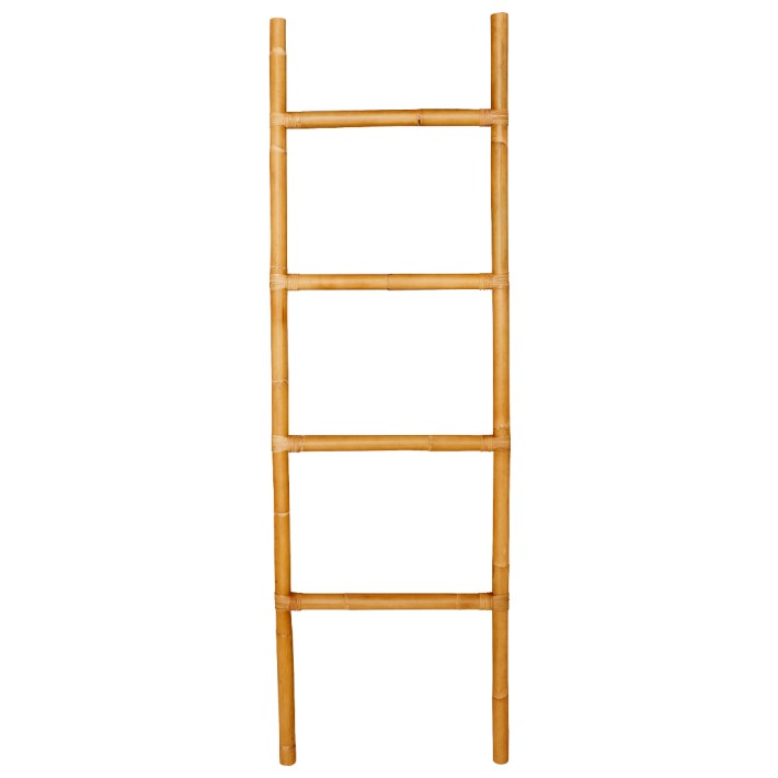 Vintage rattan ladder and towel rack Gilles